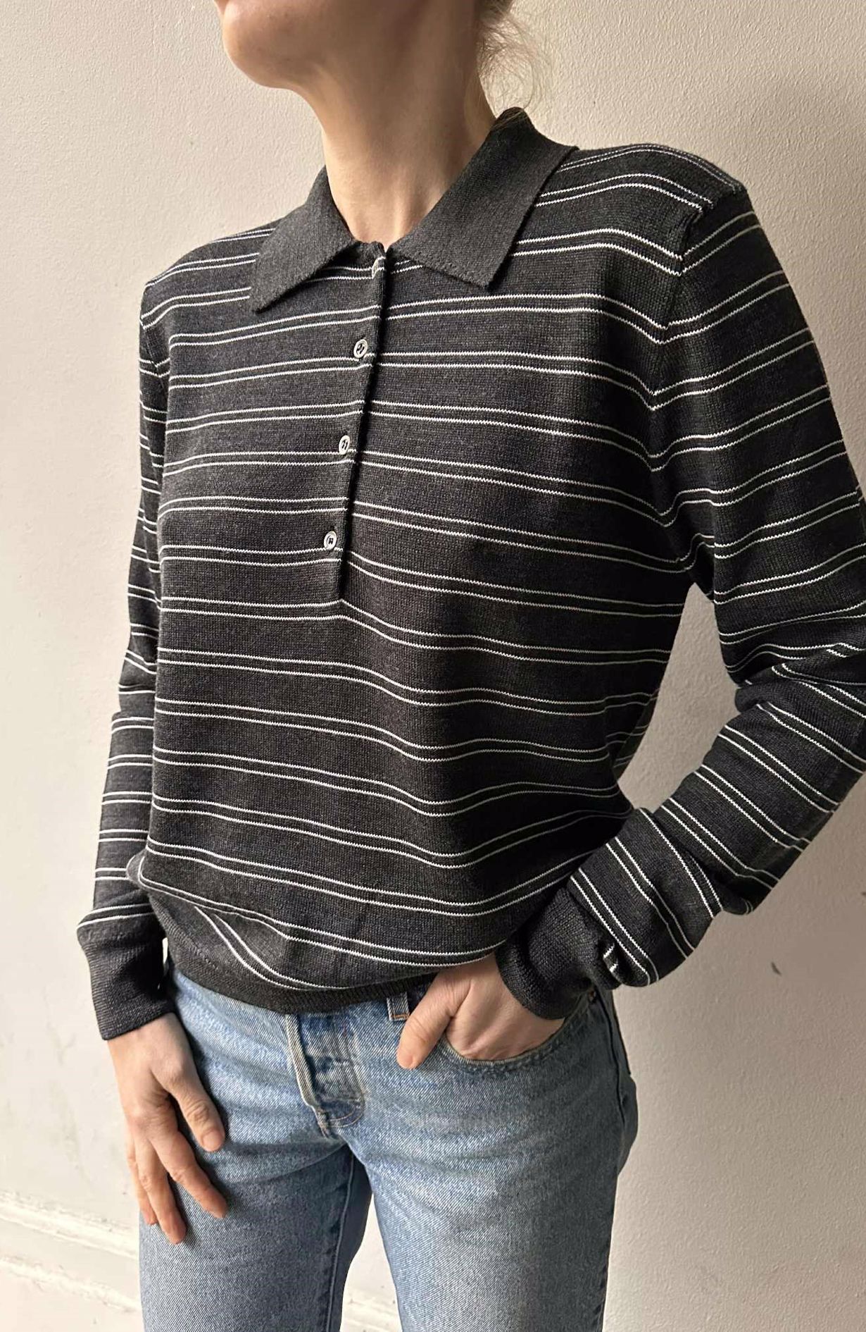 Iblamelulu Paula polo dark grey